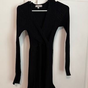 Flying Tomato Black Long Sleeve Dress